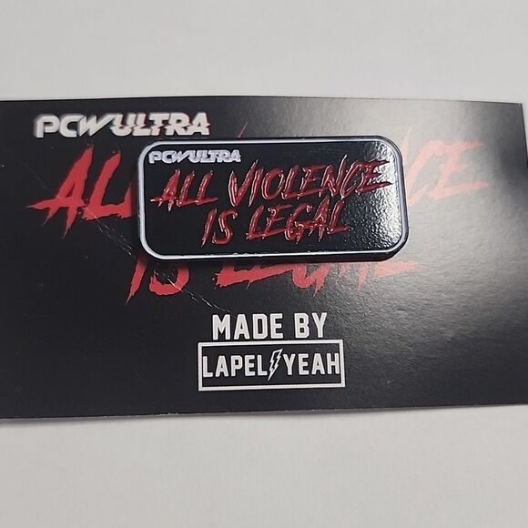 PCW Ultra All Violence is Legal Lapel Pin New - Picture 1 of 1